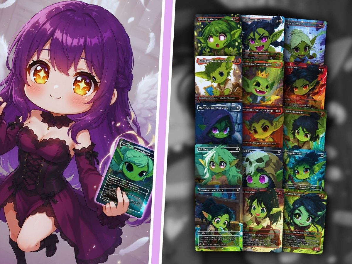 Goblin Tribal Chibi MTG Proxy Commander Deck - AngelProxy