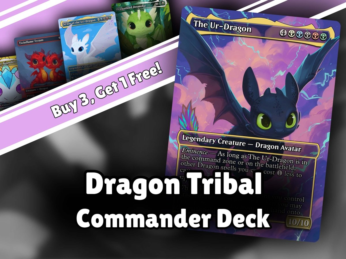 The Ur Dragon Tribal Chibi MTG Proxy Commander Deck - AngelProxy